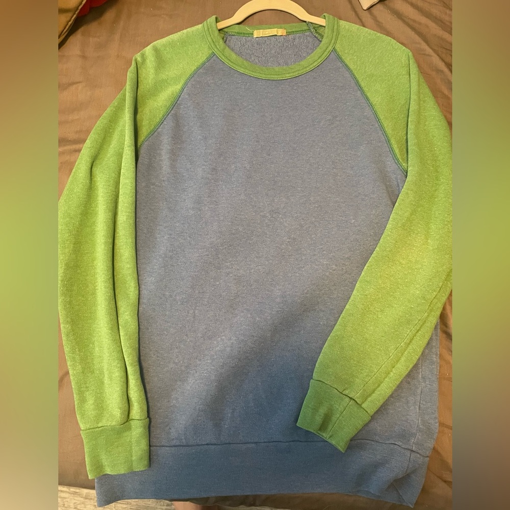 Alternative AA3202 Unisex Champ Color-
Blocked Fleece Crew-EcoTrRyl/Tru Grn -
M